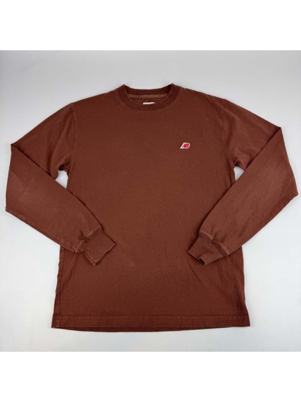New Balance Mens Size XS Made In USA Core Long Sleeve T Shirt Brown